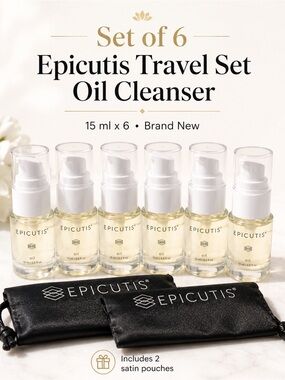 Set Of 6 - Epicutis Travel Set Oil Cleanser